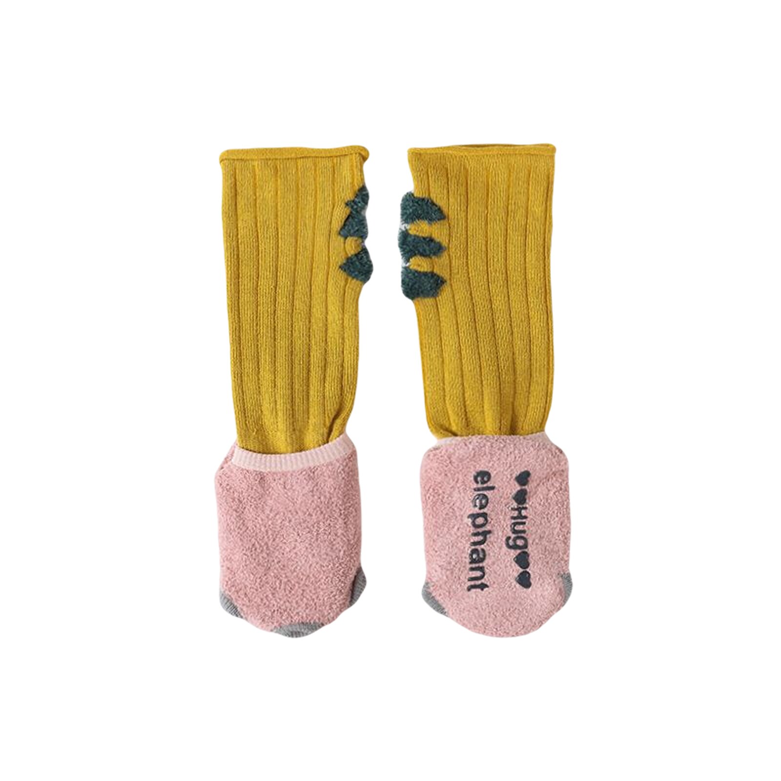 Recién Nacido calcetín Pantufla para bebés lindo interior hasta la rodilla calcetines antideslizante cubre calcetines con pinzas para niñas: D1 / 1-3 years