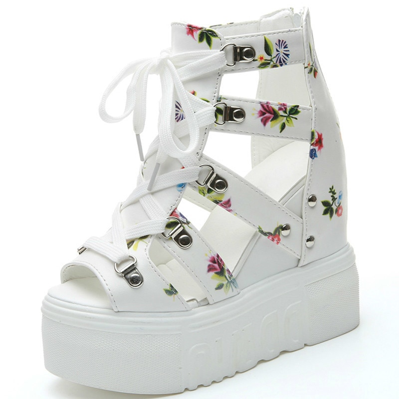 2020 schoenen dames sandalen zomer plateau sandalen wedges rits dikke bodem casual dames schoenen hoge hakken sandalen
