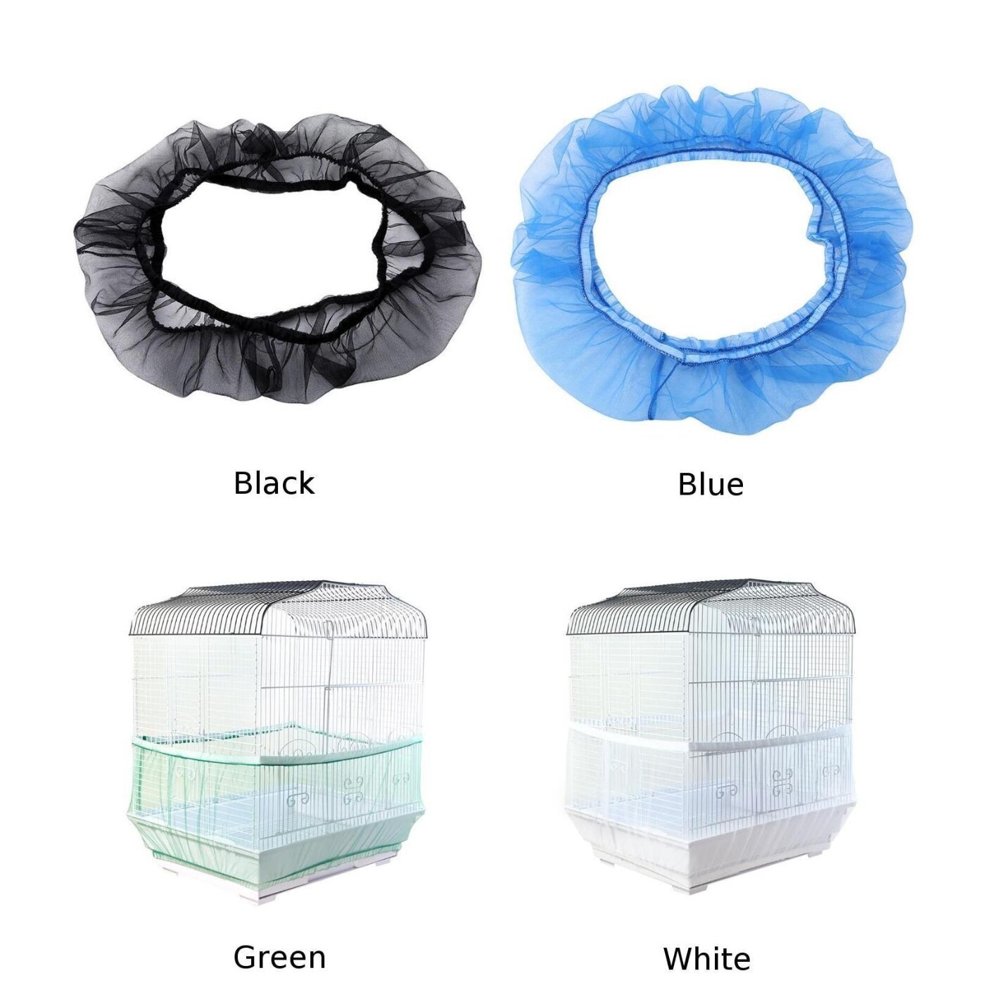 Luchtige Stof Mesh Huisdier Vogel Papegaai Kooi Bescherming Cover Zaad Catcher Guard Shell Papegaai Kooi Cover Bescherming Mesh Doek