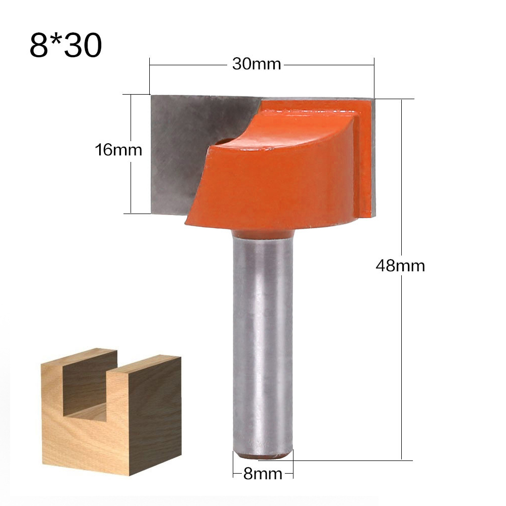 VACK 6/8mm Shank Cleaning Bottom Bit Engraving Wood Cutter Solid Carbide Milling End Mill 18mm 20mm 30mm 32mm Woodworking Tool