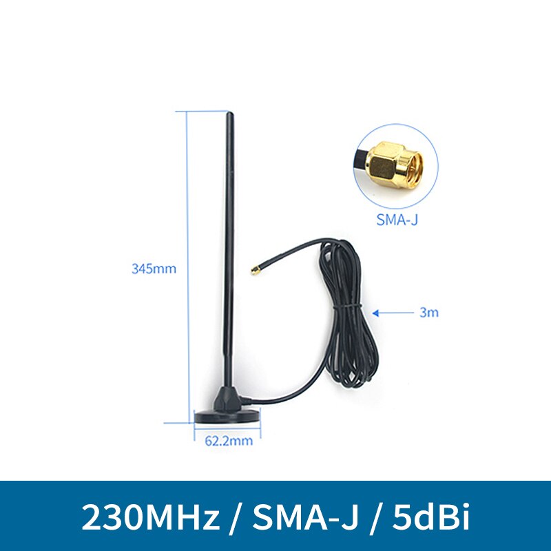 Wifi Antenne 230MHz HighGain 5dBi TX230-TB-300 SMA-J Interface Magnetische Base Feeder Externe Kabel Sucker Omnidirectionele Antenne