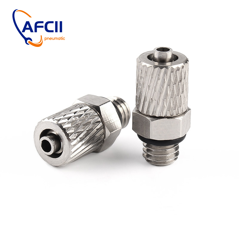 5Pcs Mini Micro Pneumatic Pipe Fitting Hose 3mm 4mm 5mm 6mm Male Thread M3 M4 M5 M6 Copper Straight/Elbow Type Quick Connector