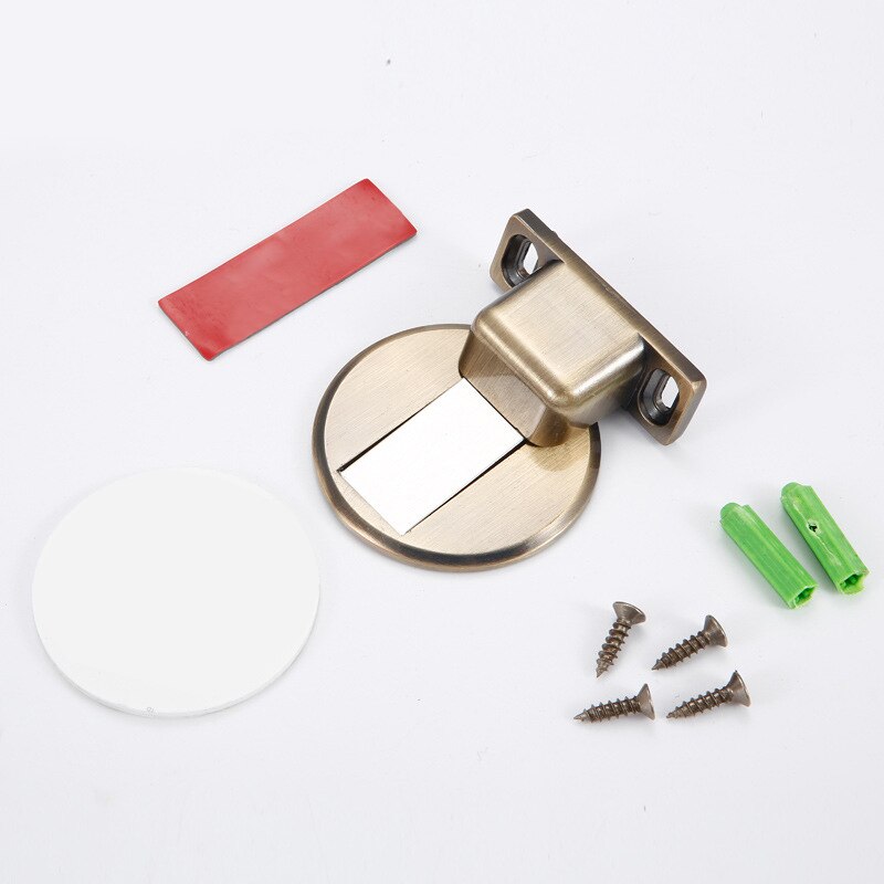 Magnetic Door Holder Stopper Invisible Doorstop Wall Floor Mount Safety Catch Stainless Steel Door Suction Bedroom Supplies: 3