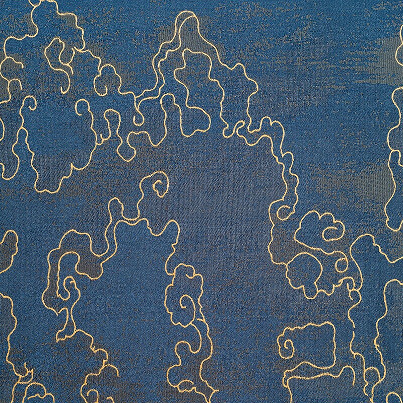 MYLB Satin Fabric Chinese style Retro Upholstery Fabric Blue Pillow cushion fabric for Sofa curtain cloth 100*145cm: 4