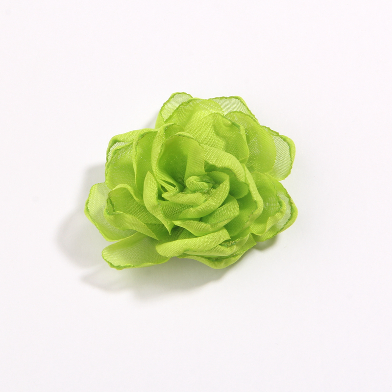 120 Stuks 7 Cm 2.7 "Burn Edge Chiffon Stof Bloemen Voor Baby Meisjes Hoofdbanden Handgemaakte Bloem Boutique Voor bruiloft Decoratie: Sky Blue