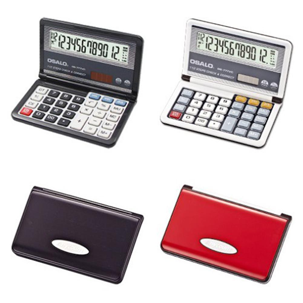 EastVita 12-Digit Display Solar Battery Dual Power Calculator Portable Foldable Basic Calculator r20