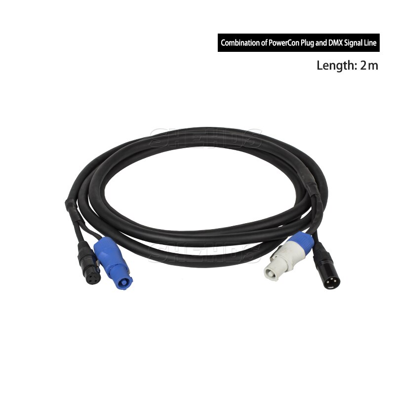 3 meter / 2 meter længde kombination powercon stik dmx kabel power line belysning tilbehør til scenebryllup dj disco skure: 2 meter