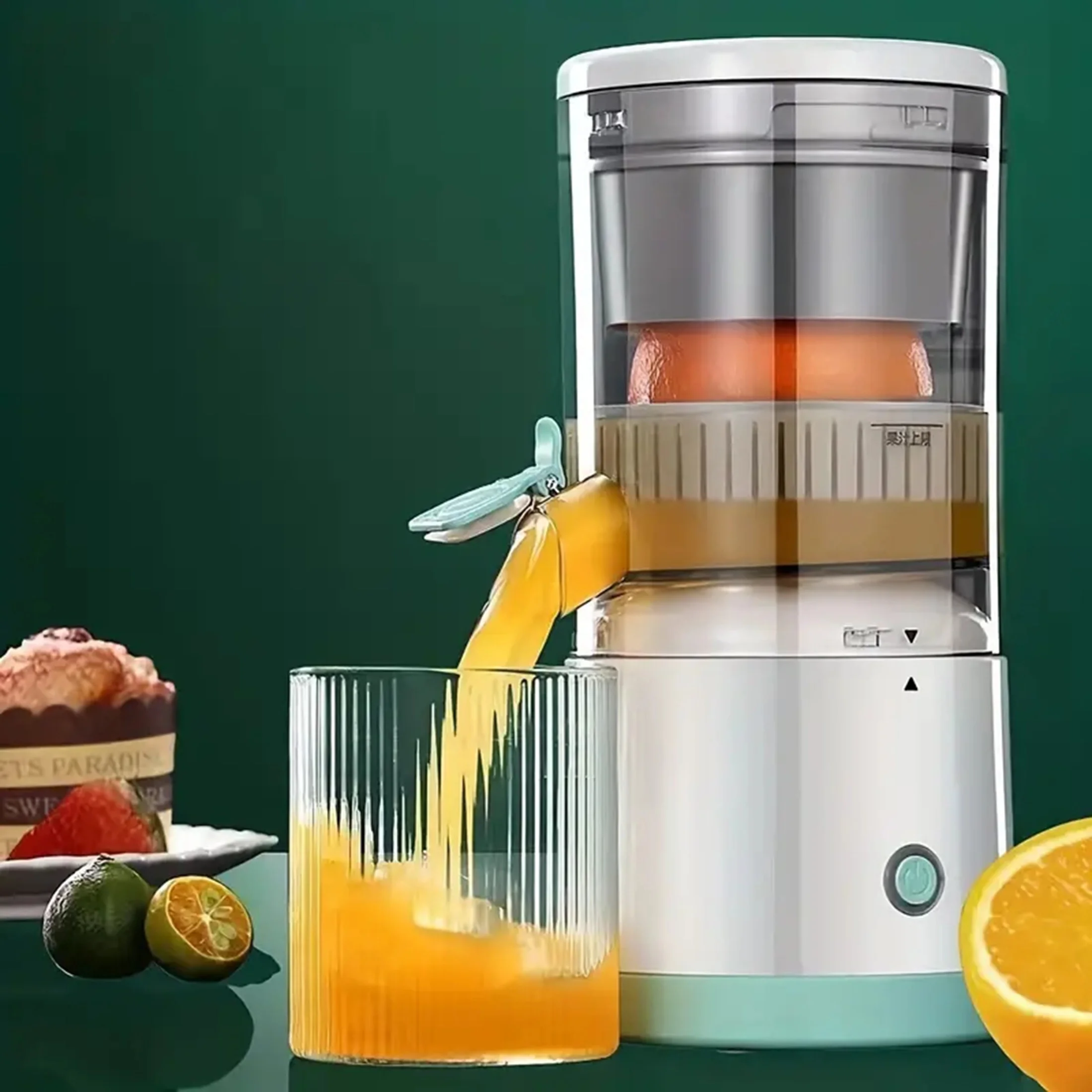 1 exprimidor de cítricos USB eléctrico: máquina portátil de jugo de naranja manos libres, máquina exprimidora de cítricos compacta y eficiente.: Default Title