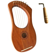 Orkestrale Muziekinstrument Harp Zeven-Snaarinstrument Liqin met Stemsleutel