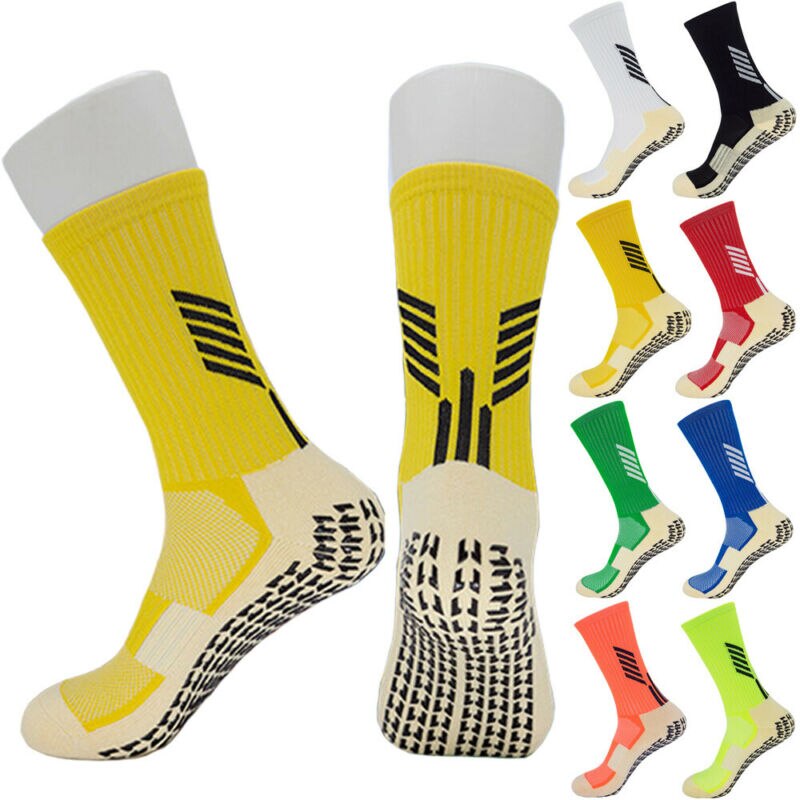 Unisex skridsikker fodbold skridsikre sportsstrømper fodbold atletisk sport afslappet skridsikker voksne medium korte sokker