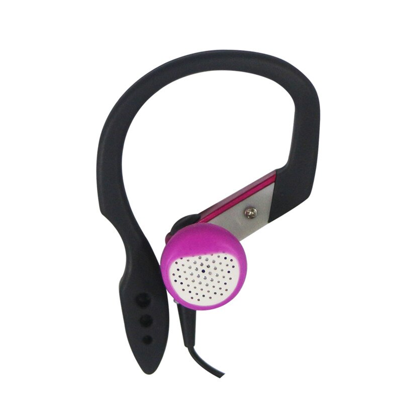 oreille crochet écouteur en plein air Fun sport casque filaire casque Fone De Ouvido pour iPhone Samsung Xiaomi téléphone portable: Pink