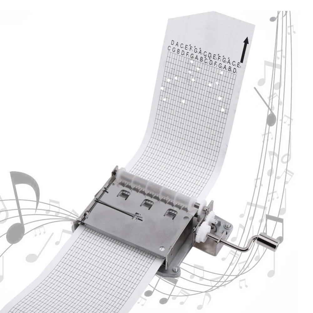 Caja Vacía De Bambú Para 30 Notas - Para Música De Manivela, Caja De Música, Estuche Decorativo