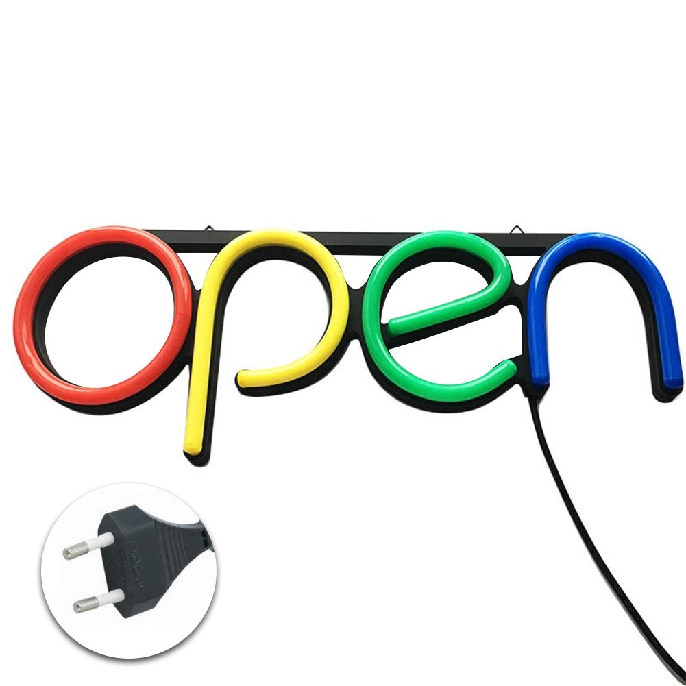 Bar Visual Open Hanging Chain Door Restaurant Wall Store Window Displaying Neon Light Led Decorative Ultra Bright Sign Lamp