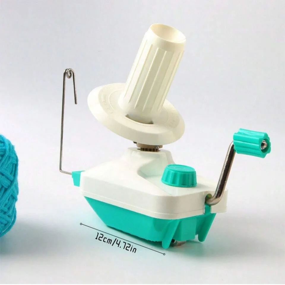 Manual Handheld Fiber Wool for DIY Sewing Making String Ball Hand Operated Yarn Winder Thread Skein Cable Winder Machine: Light Grey