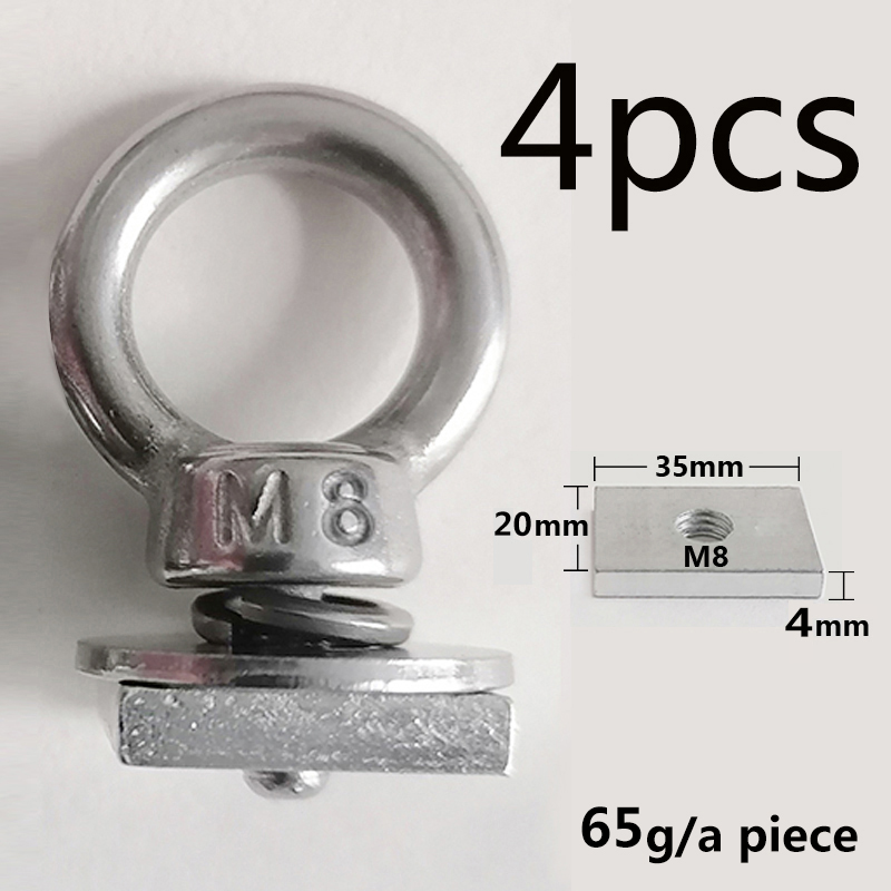 Eyebolts Squarenut Schroef M8 #304 # Roestvrijstalen Hijsring Ankerbevestigingsmiddel Veel Gebruikt In Auto Dakrak Thule Whispbar Yakima: Goud