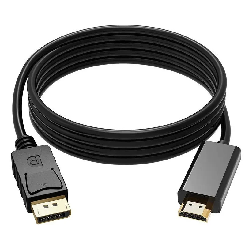 Dp naar HDMI-compatibele kabel 1,8 m 4K HD-adapter Beeldschermkabel Computermonitorkabel Converteert grote Dp naar HDMI-compatibel