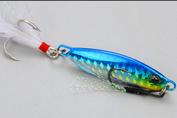 1pcs Japan Slow Jigging Lures Lead Fish 10g/15g/20g Jigging Spoon Fishing wobblers Shore Artificial Bait leurre peche: Blue / 35mm 10g