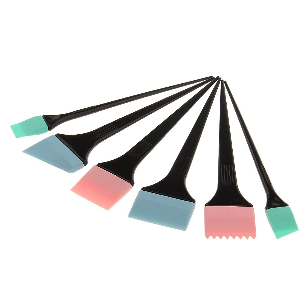Kit applicateur de teinture de cheveux en Silicone, Lot de 6 pièces, brosse de coloration pour masque facial