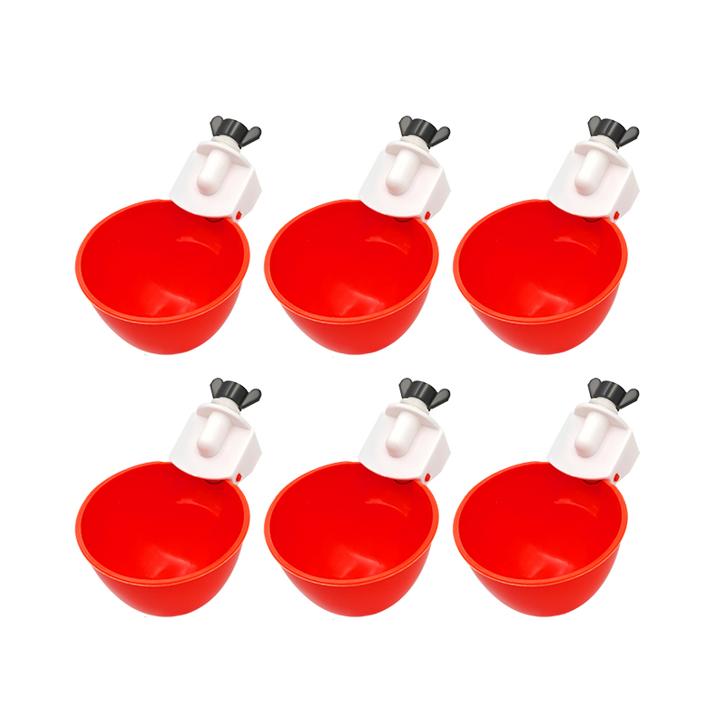 Bebedero para pollos, taza para aves de corral, bebedero automático para pollos, bebedero de plástico para aves de corral, alimentador de agua potable para pollitos y patos, 6 uds.: YELLOW