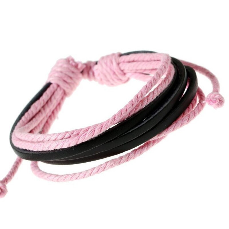 Boheme håndvævet læder armbånd retro mænd og kvinder vilde flerlags armbånd punk stil personlighed armbånd navn armbånd: B1120-3