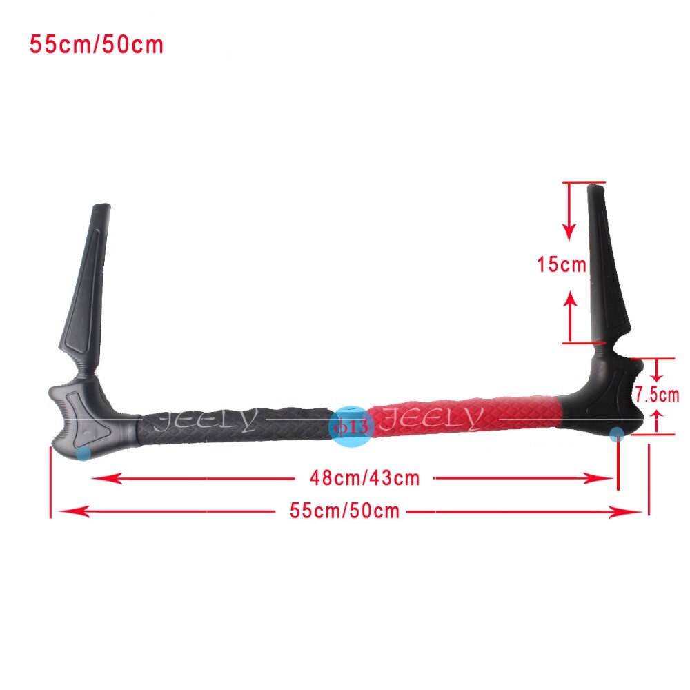 Embout de barre souple 50cm/55cm, bâton de barre de kitesurf, bâton de barre de cerf-volant