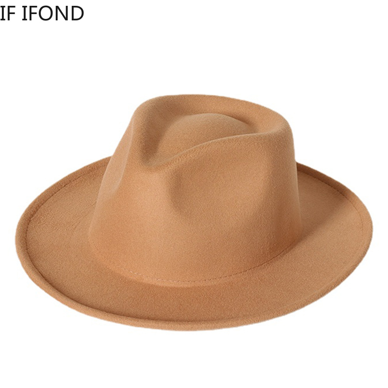 2022 nuovi cappelli fedora in feltro stile britannico per uomo donna cappello a tesa corta trilby abito formale cappello signore jazz cappelli