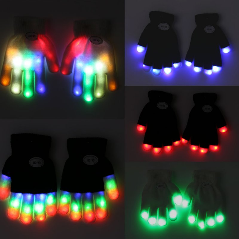glühend Handschuhe Halloween freundlicher LED Rave Blinkt Warme Handschuh Licht hoch Finger Spitze Beleuchtung