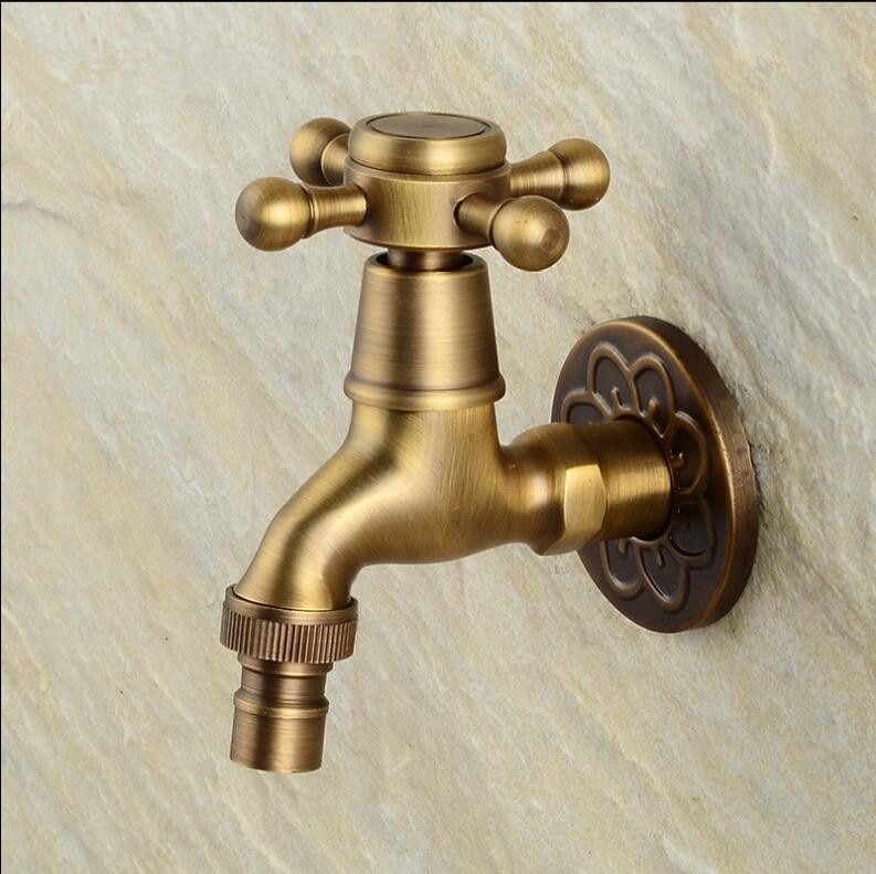 Brass Antique bronze bibcock, outside tap, washing machine faucet ...