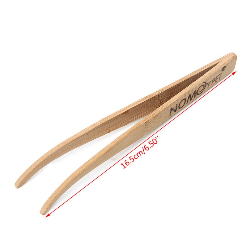 Ferramenta de alimentação de bambu eco-amigável pinças de alimentação de terrário de répteis angulares