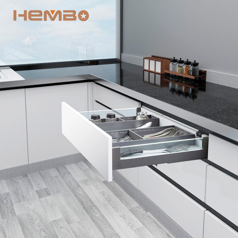 HB1880-D11 inner box classcial box with extended front Height 88mm Synchronization and Soft Closing Tandem Box