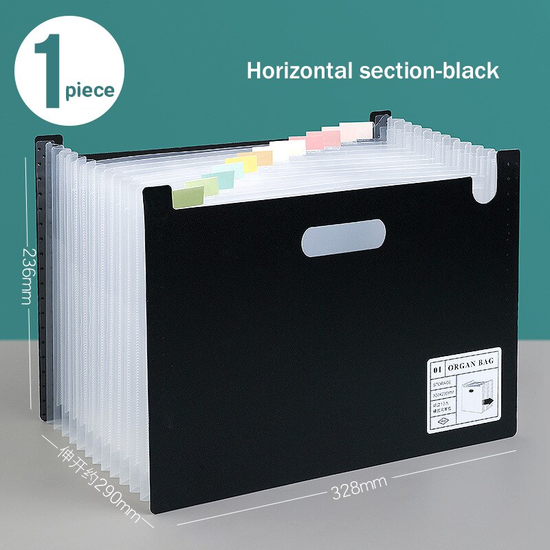 Orgel Map Opbergdoos 13-Layer Verticale Map Transparante Insert Orgel Zak Multi-layer Map Kantoor Opslag Briefpapier: 1 piece