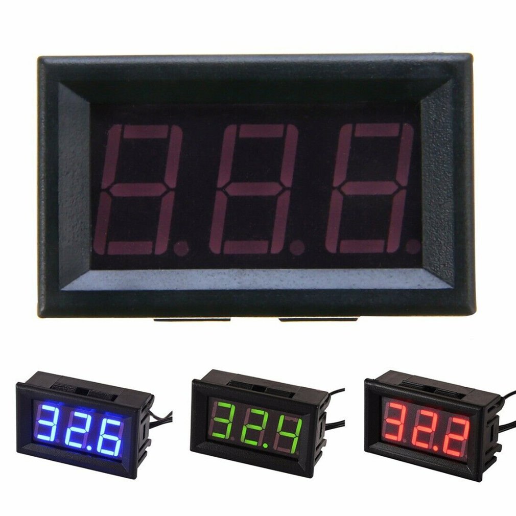 12V cyfrowy wyświetlacz termometr elektroniczny doprowadziło cyfrowy miernik temperatury pomiar temperatury powierzchni pojazdu