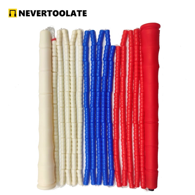 NEVERTOOLATE SOFT PVC beads freestyle long handle Bamboo Skipping Rope beaded Skipping Rope Indoor Sports: light yellow