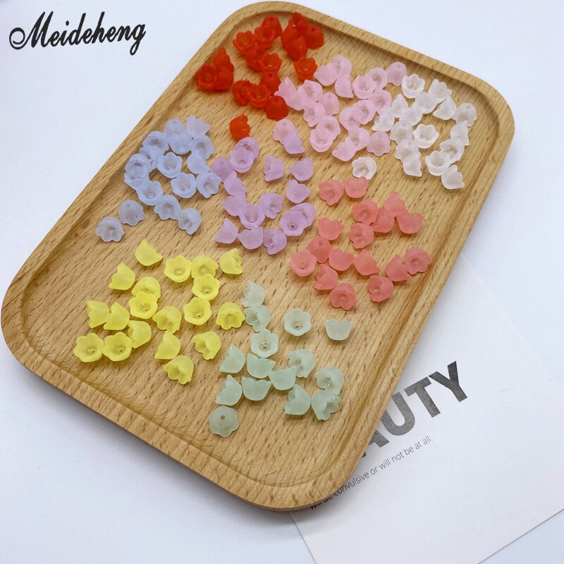 Acrylic Petal Frosted Transparent Flower Beads for Jewelry DIY Making DIY hairpin Earrings Handmade Craft Accessories