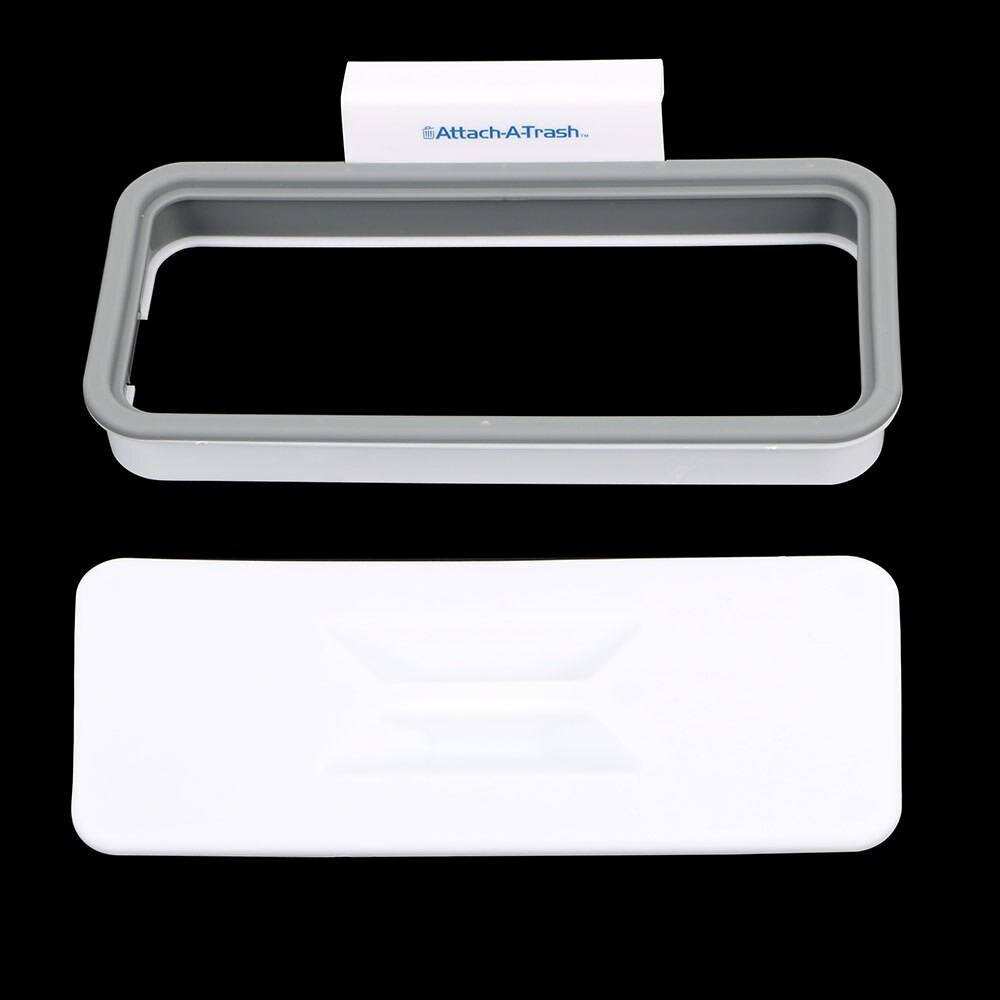 Cupboard Door Back Hanging Storage Racks Kitchen Accessories Garbage Bag Holder Trash Rack with Lid Kitchen Garbage Bag Holder