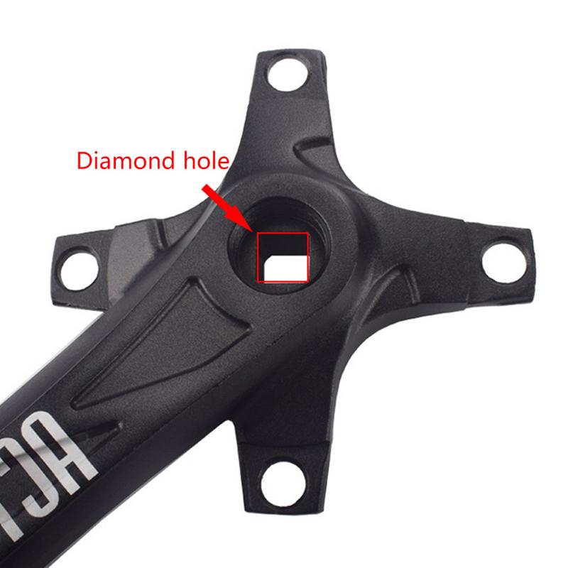 Aluminum Alloy Crank Mountain Bike Crankset Crank Left And Right 170 Square Hole Crank Single Plate Modification Accessories