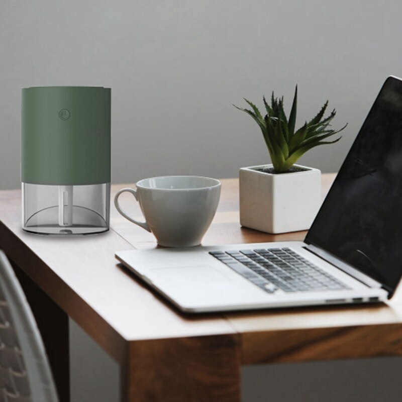 for Bedroom Home Mist Humidifiers Diffuser, USB Rechargeable Water Atomizer, Desktop Personal Vaporizers Sprayer ,Green