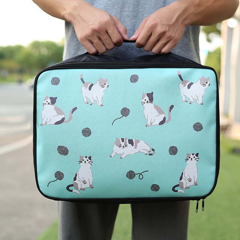 Bolso para cosméticos con caricaturas para mujer, estuches de maquillaje portátil, gran capacidad, almacenamiento de artículos de aseo, bolso organizador de maquillaje, bolsa de viaje,