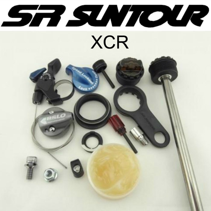 Suntour xcr reparationsdele forgaffel komplet sæt reparation skulderlås lås låg knap støvtætning fedt vedligeholdelse cykel værktøj