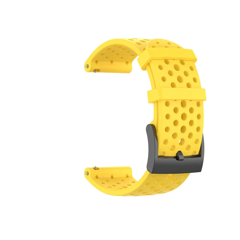 Silikon-Armband für Suunto Spartan Sport Wrist HR für Suunto 9/9 Baro/Suunto7/D5 Uhr 24 mm Ersatzarmband: YELLOW