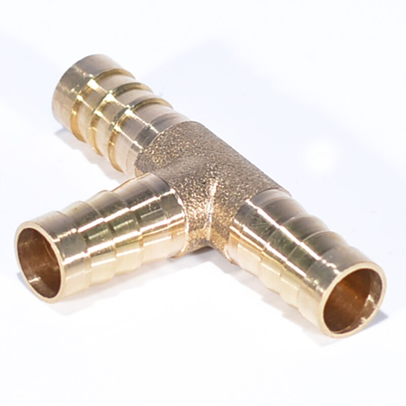 6mm 8mm 10mm 12mm Solid Brass T Piece 3 Way Fuel Hose Joiner Connector For Air Oil Gas Fuel Fuids