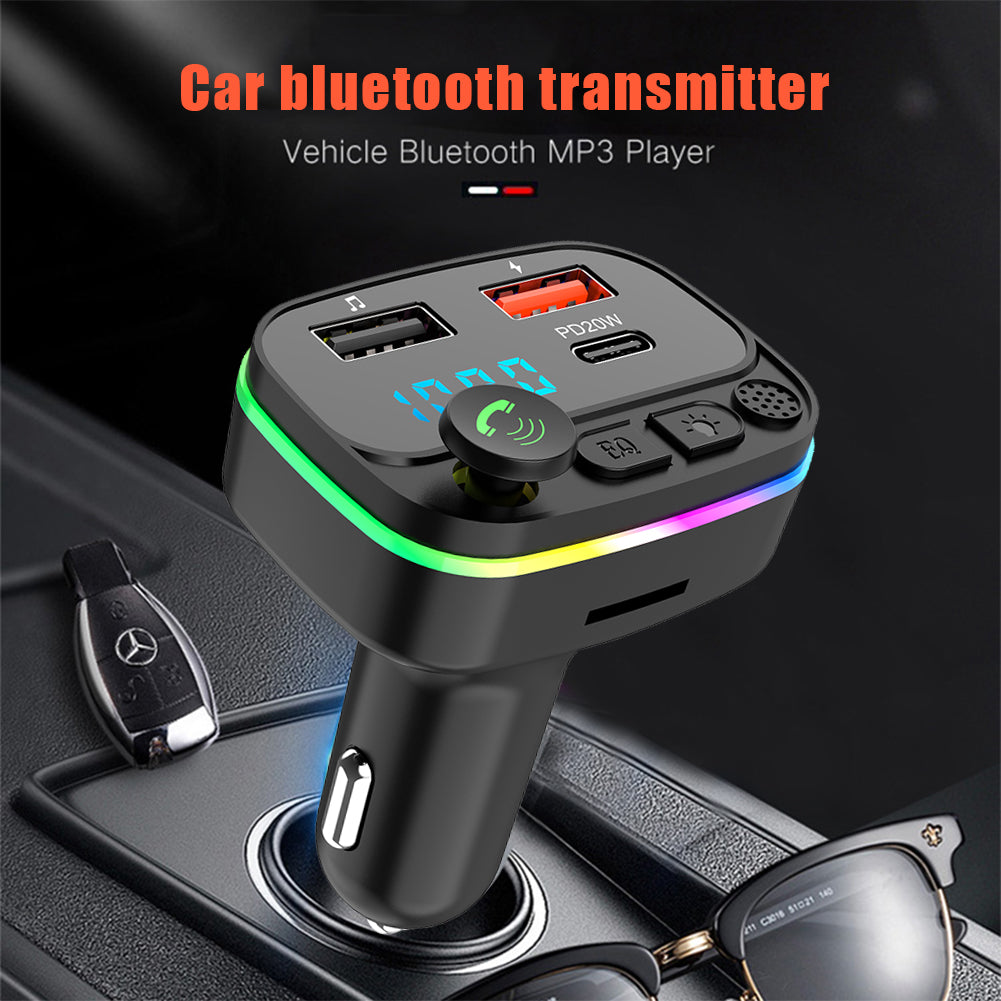Car fast charger,  mp3 music players, navigation, voice reports, hands-free calling, audio receiver, wireless bluetooth 5,0 fm transmitters