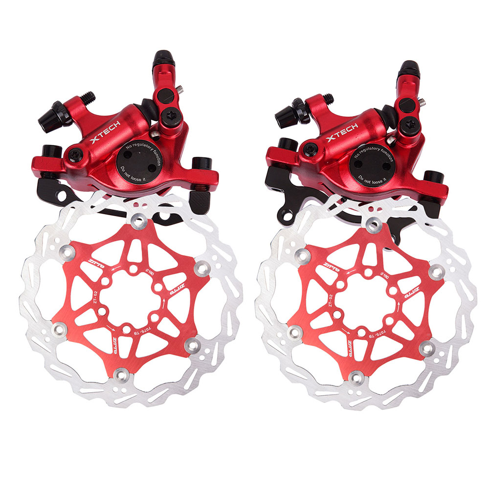 Rotor de freno de disco hidráulico para bicicleta de montaña, línea de tracción, delantero y trasero, M365: Rotor F R Brake Red