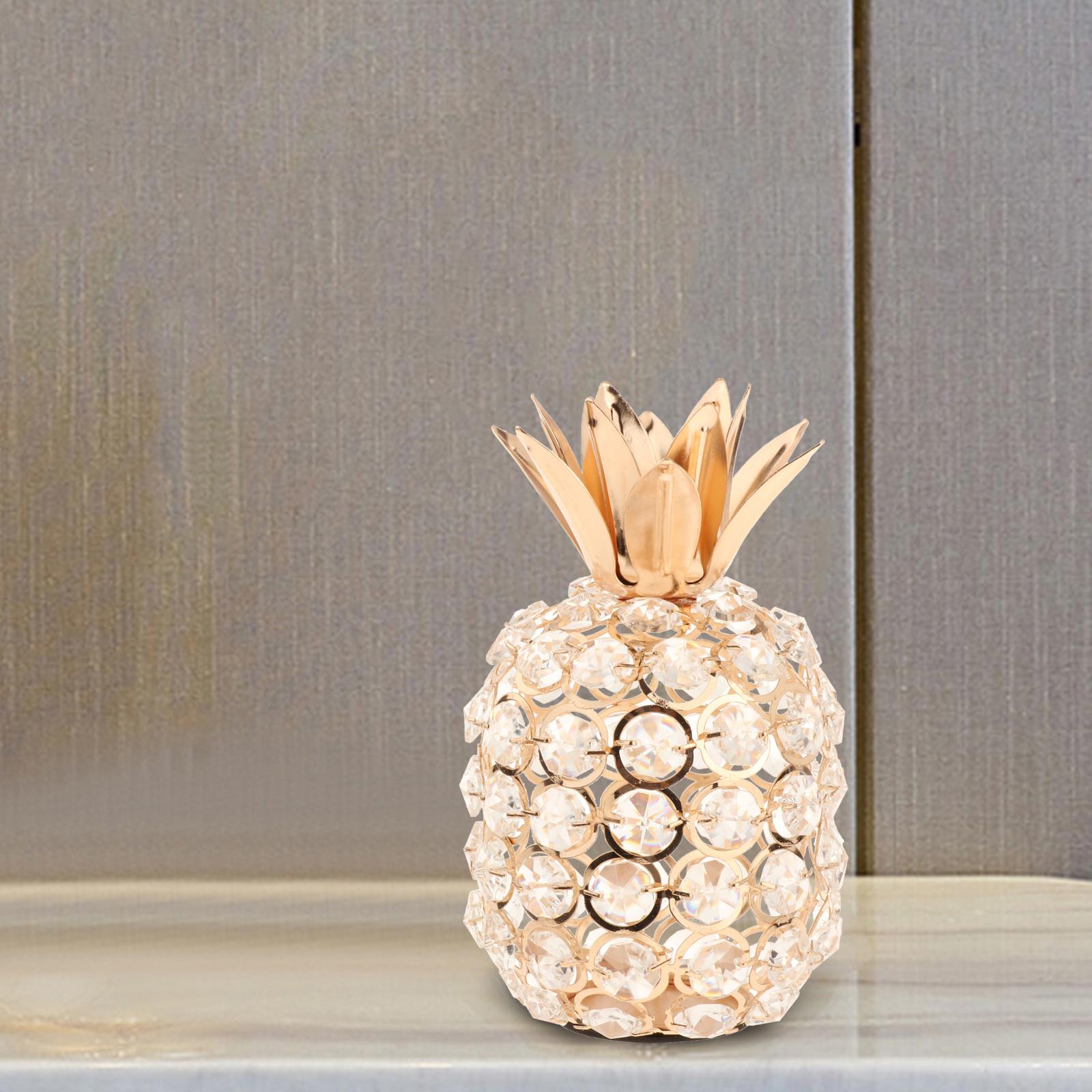 Ornement d&#39;ananas en cristal, coupe 3D, strass, fait à la main, décoration de table pour la maison