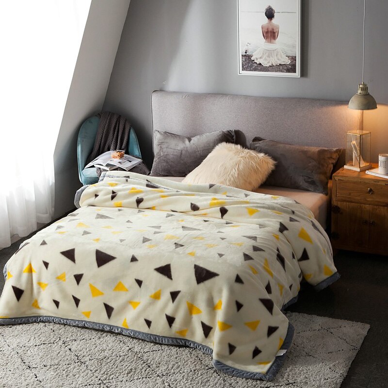 1.5M * 2M Dubbele Laag Winter Dekens Voor Bedden Super Zachte Pluizige Gewogen Warm Dikke Nertsen Deken Dubbele bed Winter Dikke Deken: 05