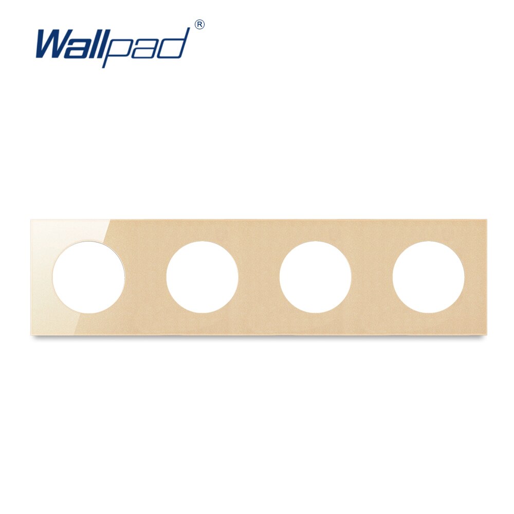 Wallpad Double Tempered Glass Panel Only 172*86mm White And Black Round Circle