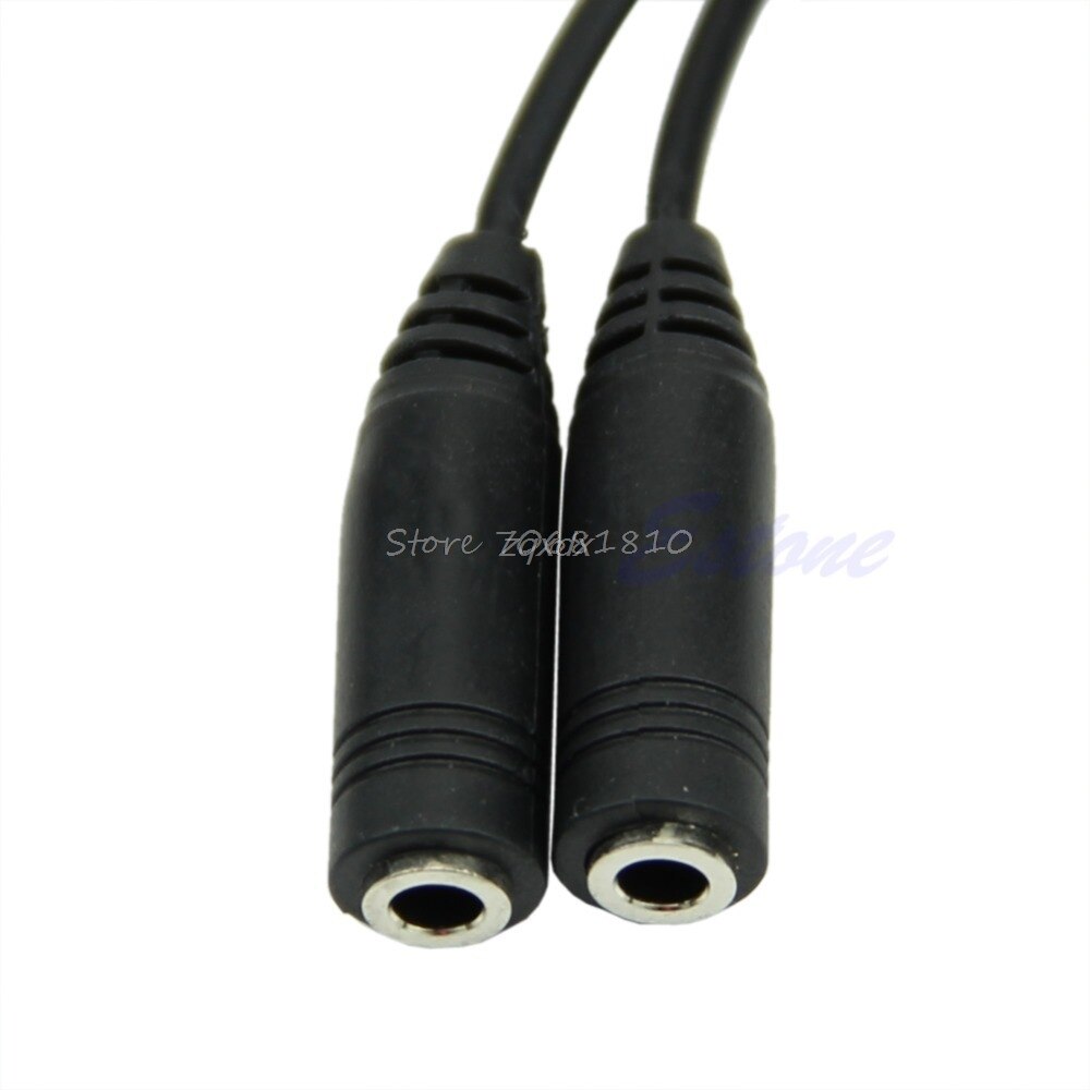 3.5 Mm Male Naar 2 Dual Female Plug Jack Audio Stereo Headset Mic Splitter Kabels Rental &amp;