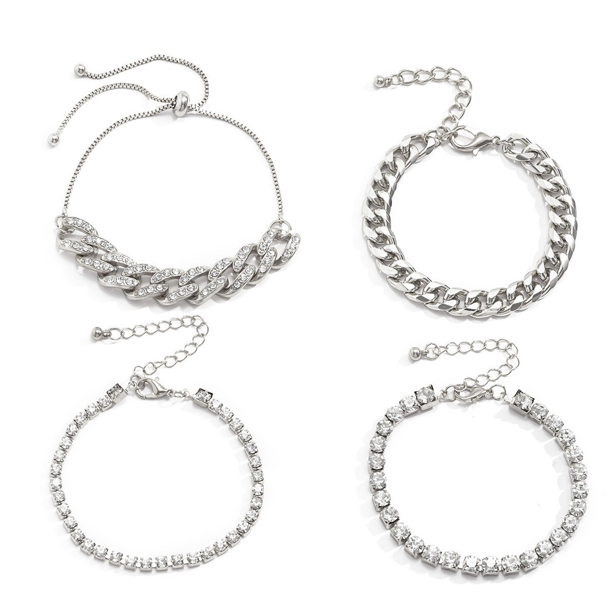 YWZIXLN Boho inciso multistrato foglio perline accessori braccialetto catena geometrica miglior regalo per le donne all&#39;ingrosso B040: B039-silver
