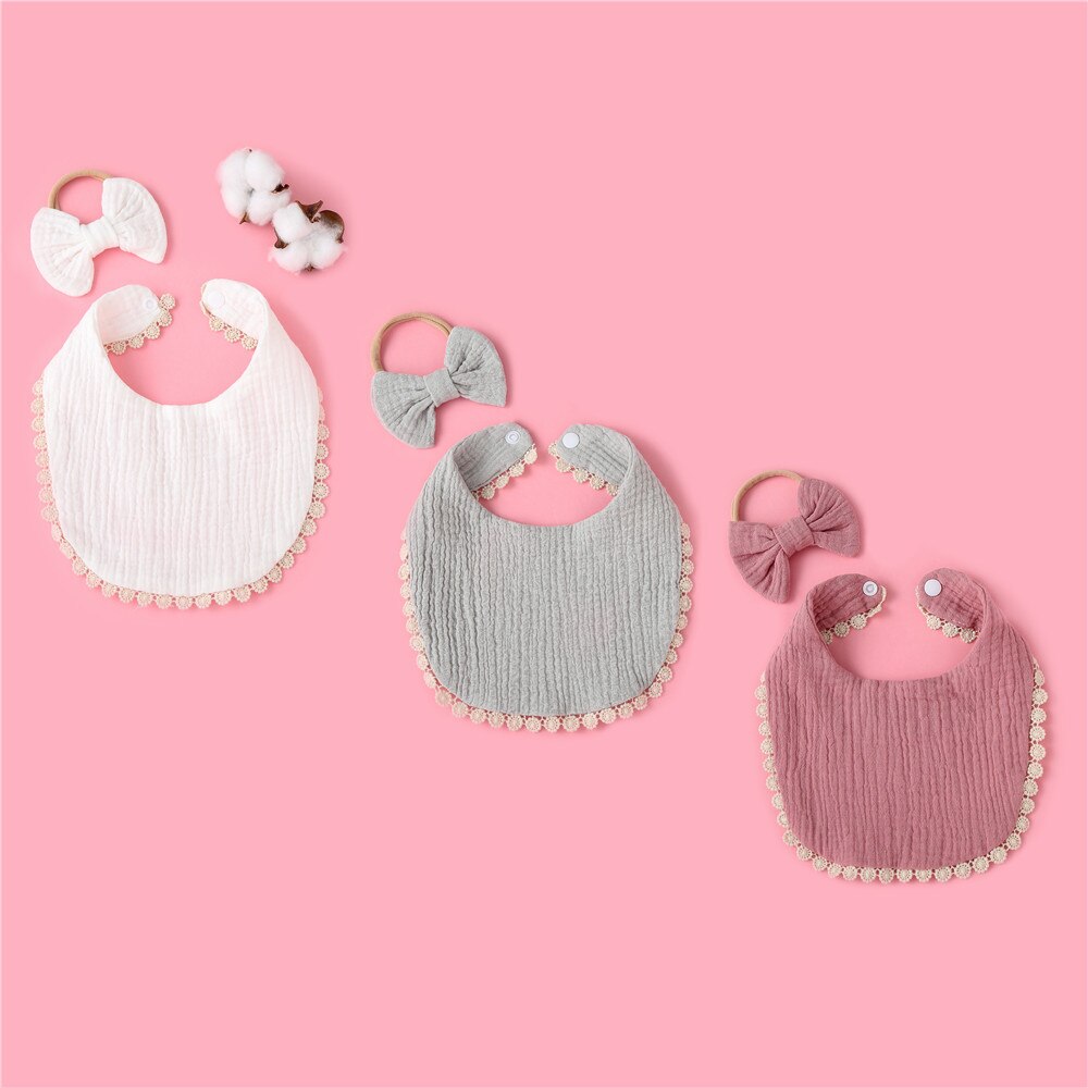 2 pezzi bavaglini per bambini triangolo doppio bavaglino in cotone nappa Saliva asciugamano fascia per bambini neonati ragazze grembiule bavaglini in cotone Bandana