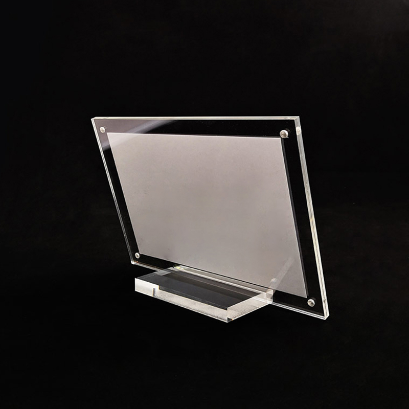 Akryl bord kort skylt fotoram plexiglas bord kort display stativ fotoram med bas för hemmakontor gör det själv dispaly hållare: 14 8 x 21cm